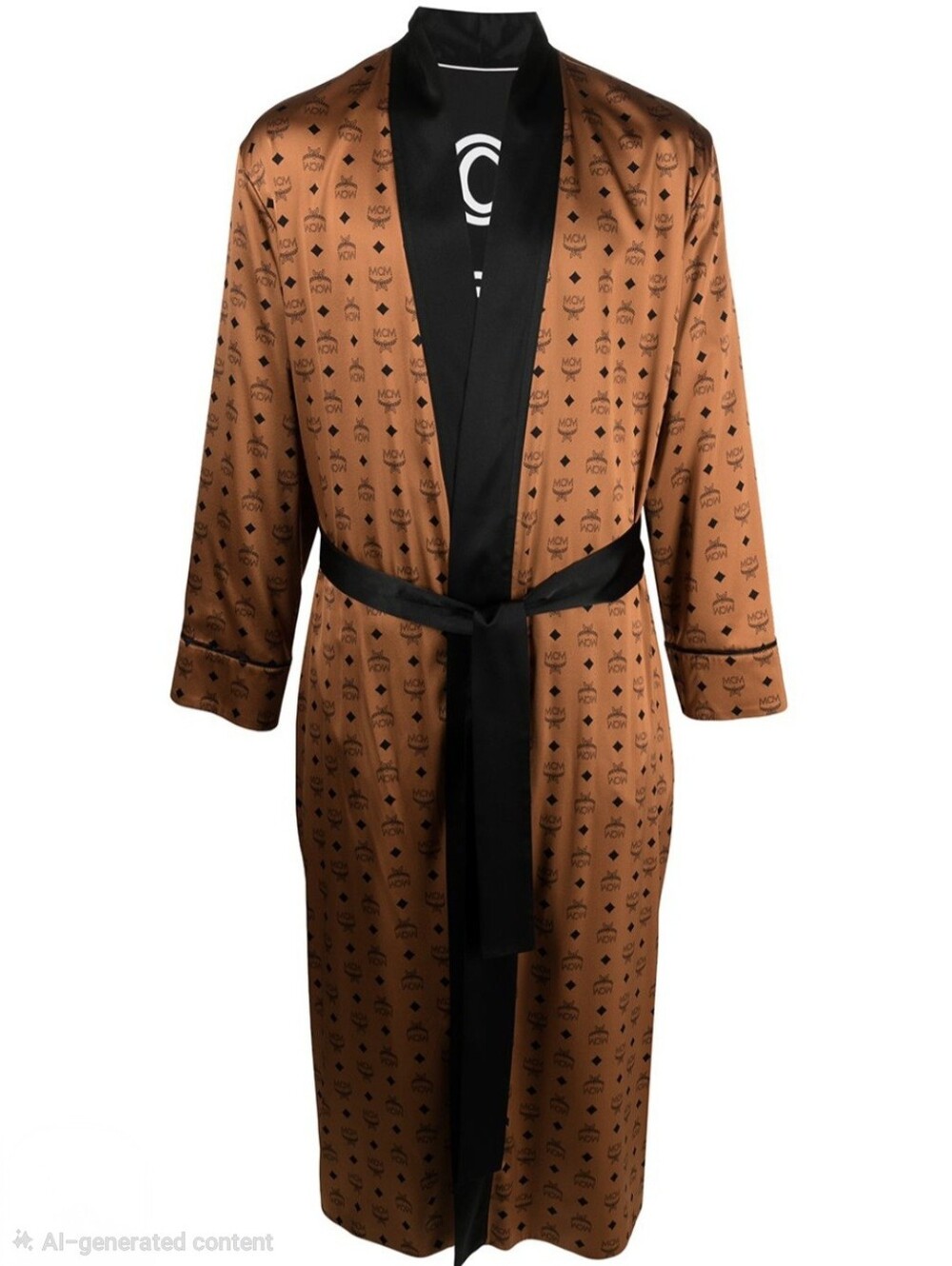 MCM Logo Reversible Silk Robe *Medium*
